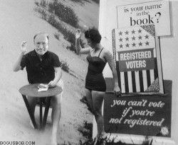  Registering to vote... at the beach 